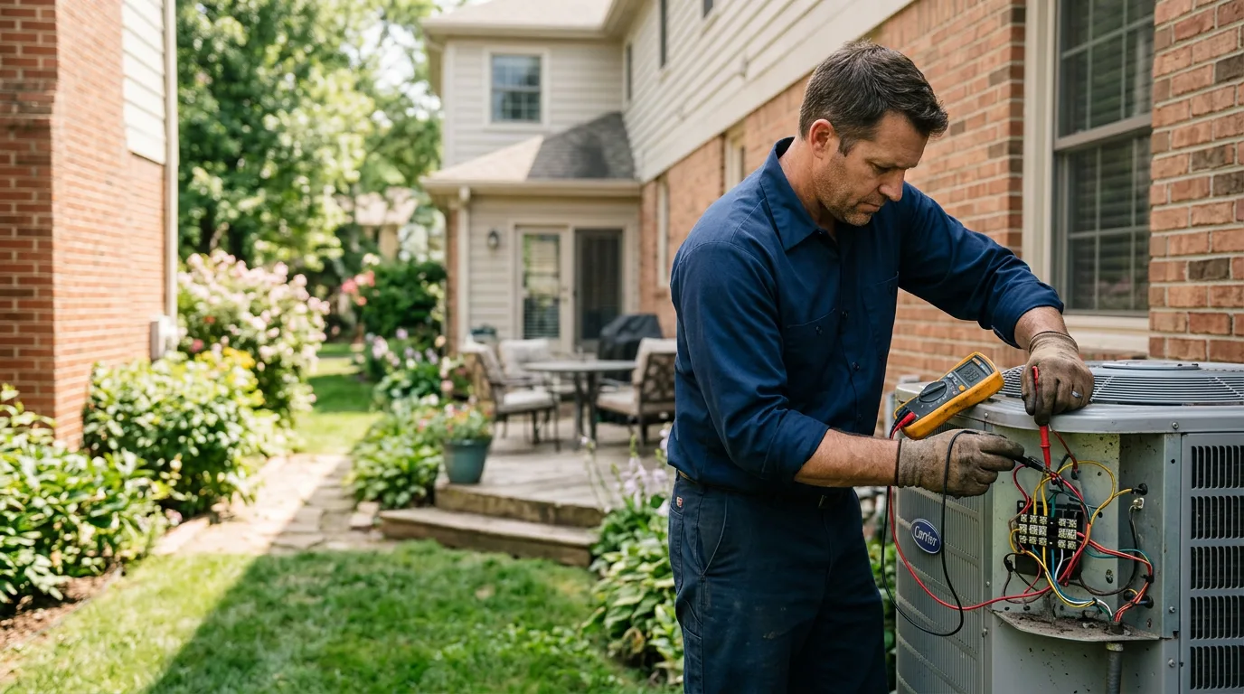 HVAC technician working near Felts Mills, NY